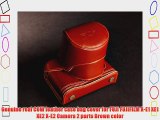 Genuine real COW leather case bag cover for FUJI FUJIFILM X-E1 XE1 XE2 X-E2 Camera 2 parts
