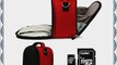 Red Slim Holster Camera Bag Lightweight Protective Carrying Case with Extra Accessory Compartment