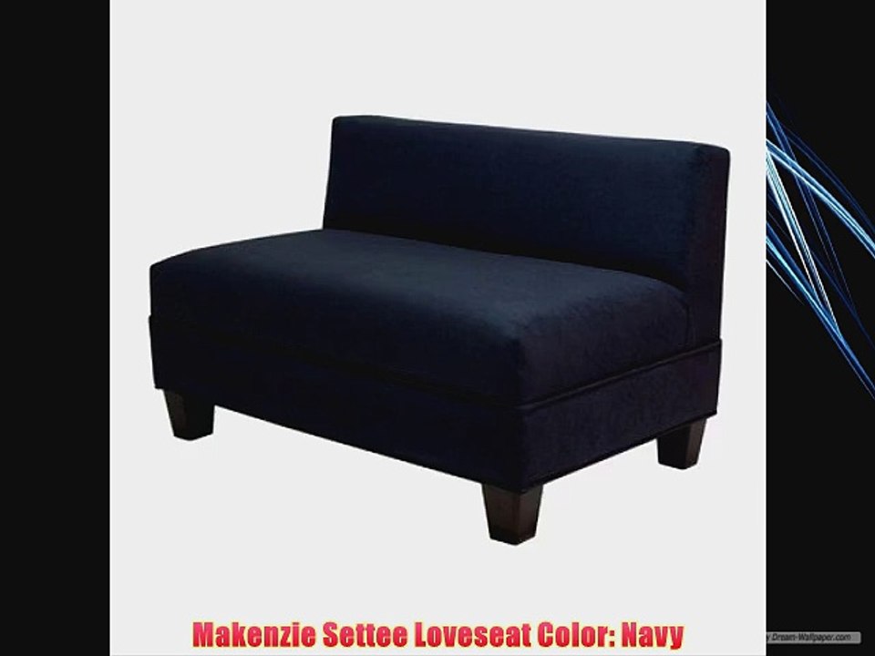 Makenzie Settee Loveseat Color: Navy