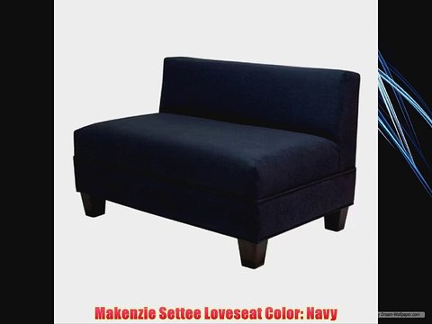 Makenzie Settee Loveseat Color: Navy