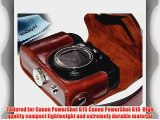 MegaGear Ever Ready Protective Leather Camera Case Bag for Canon PowerShot G15 (Dark Brown)
