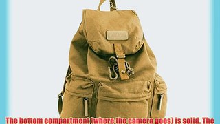 BESTEK? Canvas Backpack SLR DSLR Digital Camera Backpack Daypack Rucksack Lens Case Outdoor