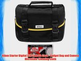Nikon Starter Digital SLR Camera Case - Gadget Bag and Cameta Microfiber Cleaning Cloth