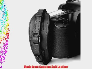 Herringbone Heritage Leather Camera Hand Grip Type 1 Hand Strap for DSLR with Multi Plate Black