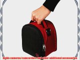 Red Slim Holster Camera Bag Lightweight Protective Carrying Case with Extra Accessory Compartment
