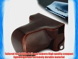 MegaGear Ever Ready Protective Dark Brown Leather Camera Case  Bag for Fujifilm X-E2 with 18-55