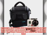 USA Gear Durable Action Video Camera Bag with Carrying Strap - Works With GoPro HD Hero4  Hero3