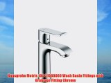 Hansgrohe Metris 100 31088000 Wash Basin Fittings with Drainage Fitting Chrome