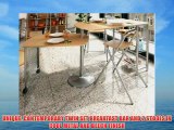 UNIQUE. CONTEMPORARY TWIN SET BREAKFAST BAR AND 2 STOOLS IN COOL METAL AND BEECH FINISH