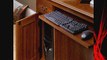 Sauder Camden County Computer Desk with Hutch Planked Cherry Finish