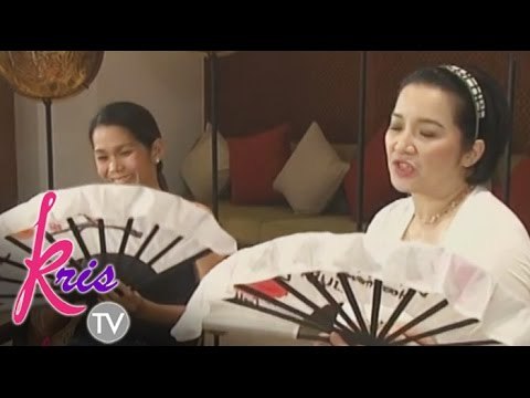Kris and Pokwang's fan paintings made in Chiang Mai