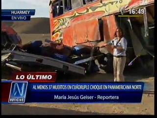 Huarmey: Bus se incendió a pocos kilómetros del cuádruple choque
