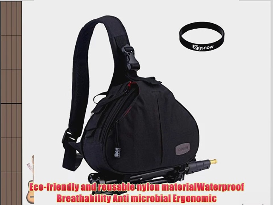 Eggsnow Camera Bag One Shoulder Triangle Nylon Bag for All DSLR Cameras as Canon Nikon Sony