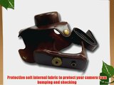 MegaGear Ever Ready Protective Dark Brown Leather Camera Case Bag for Canon PowerShot G1X