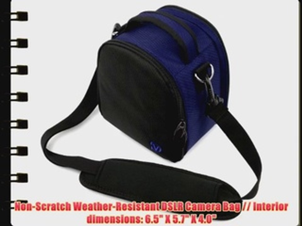 Laurel Compact Edition Nylon DSLR Camera Carrying Handbag with Removable Shoulder Strap for