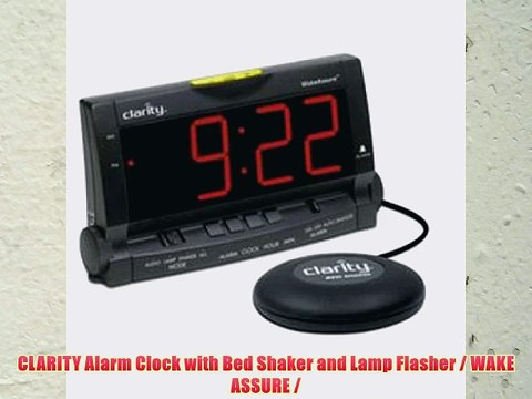 CLARITY Alarm Clock with Bed Shaker and Lamp Flasher / WAKE ASSURE /