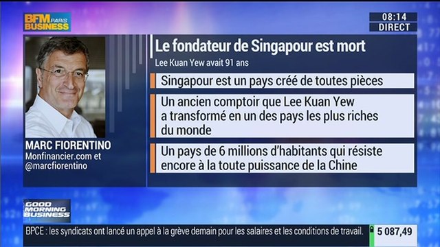 Marc Fiorentino: Décès de Lee Kuan Yew, le fondateur de Singapour - 23/03
