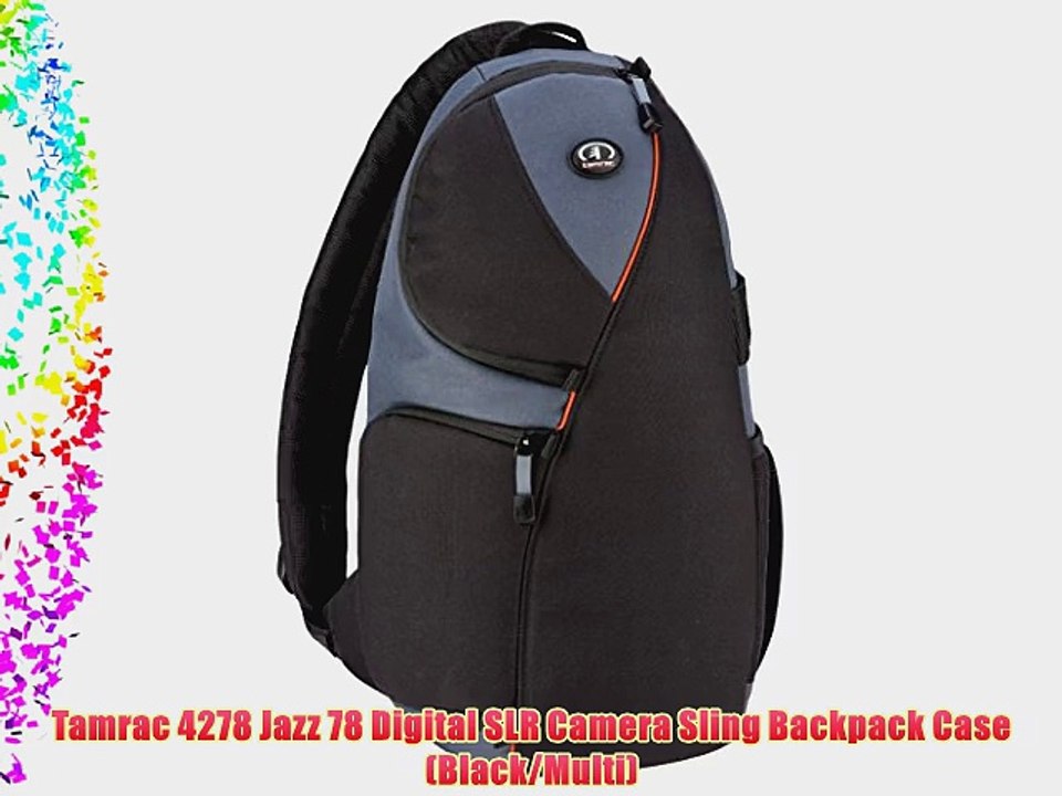 Tamrac 4278 Jazz 78 Digital SLR Camera Sling Backpack Case (Black/Multi)