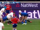 Jules Plisson plaqué par Courtney Lawes, Angleterre VS France, Tournoi des 6 nations