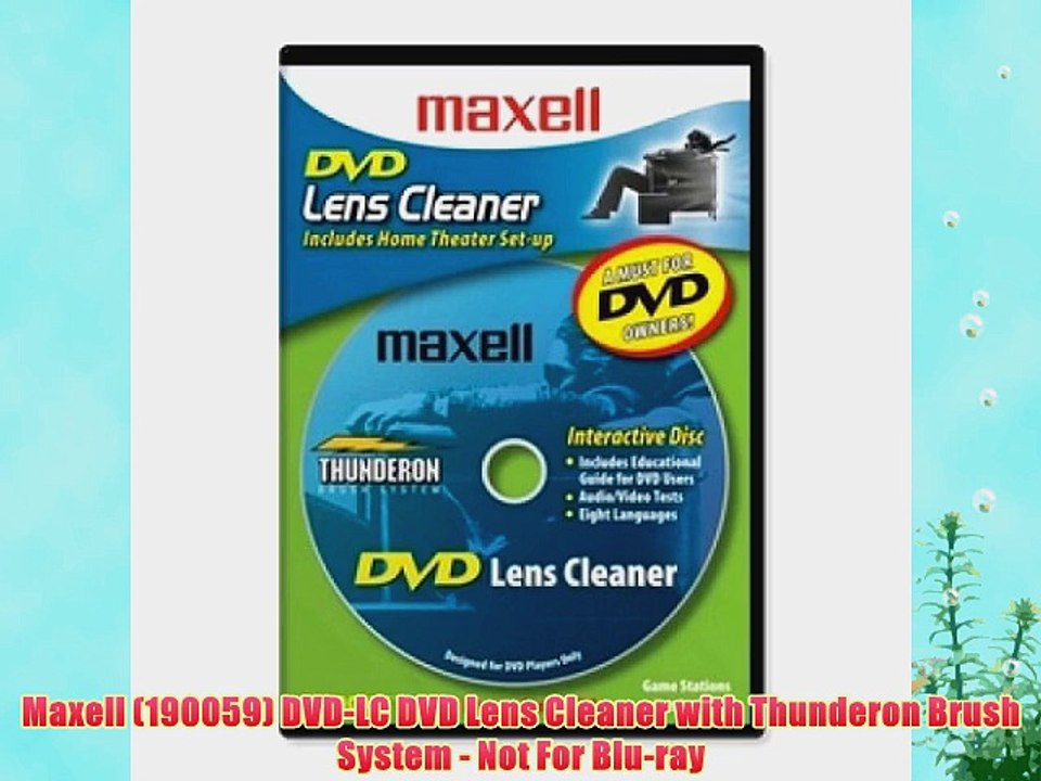 Maxell (190059) DVD-LC DVD Lens Cleaner with Thunderon Brush System - Not For Blu-ray