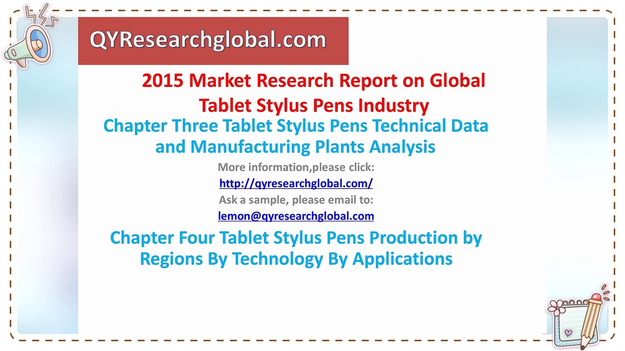 QYResearch-2015 Market Research Report on Global Tablet Stylus Pens Industry