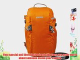 Eggsnow Waterproof Anti Theft Front Open Backpack Bag for DSLR Camera Canon Sony Nikon - Orange