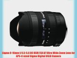 Sigma 8-16mm f/4.5-5.6 DC HSM FLD AF Ultra Wide Zoom Lens for APS-C sized Sigma Digital DSLR