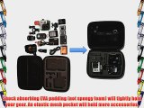 Carbon Fiber GoPro Case for Hero 4 3  Camera and Accessories - Water Resistant Shell and Zippers