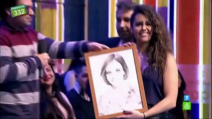 Raúl Cantero, el ganador del reto #hastaluegoPedroche , regala a Cristina Pedroche su retrato