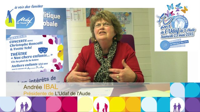 L'Udaf de l'Aude fête ses 70 ans ! Toutes les familles sont invitées à l'anniversaire le 23 mai à la Fabrique des Arts de Carcassonne :
