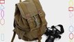 army green canvas DSLR SLR Camera Backpack Rucksack Bag With Waterproof Cover And soft Inner
