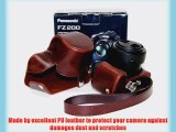 TechCare (TM) Ever Ready Protective Leather Camera Case Bag for Panasonic DMC-FZ200- Dark Brown