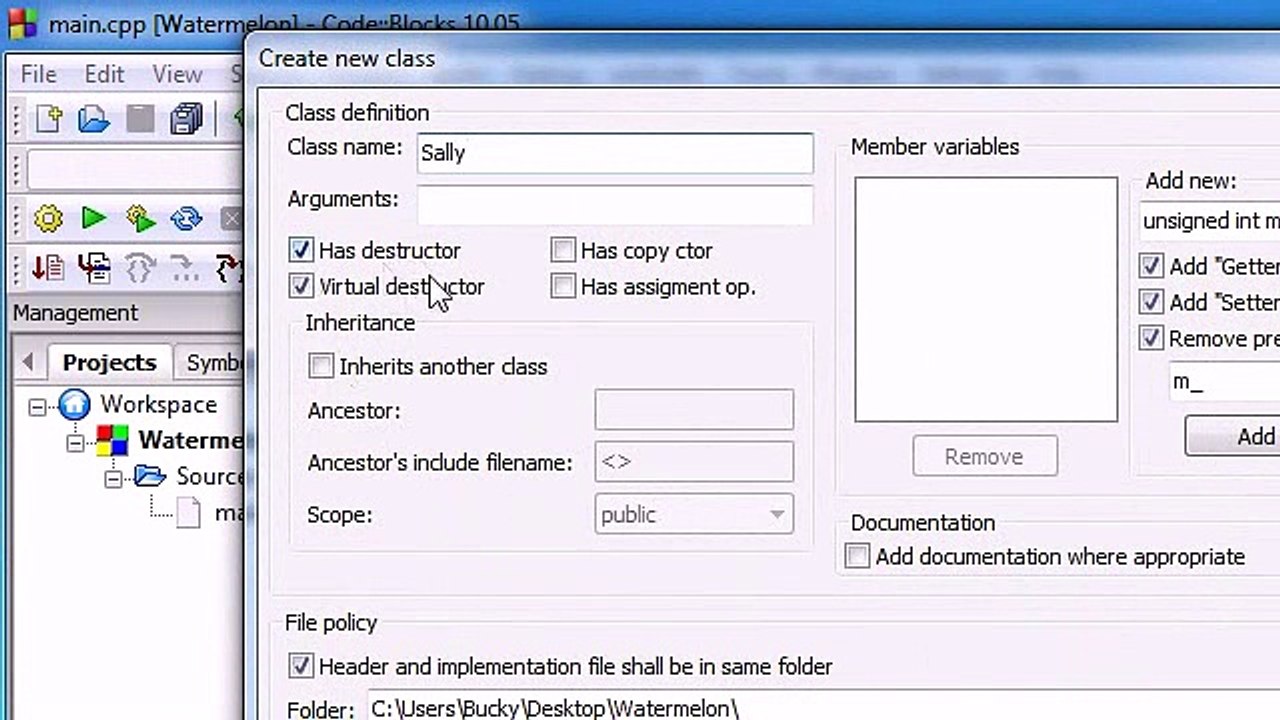 Buckys C++ Programming Tutorials - 42 - Arrow Member Selection Operator