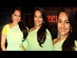 Sexy Sonakshi Sinha Looks Juicy Hot In Green Transparent Saree