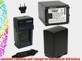 Wasabi Power Battery (2-Pack) and Charger for Canon BP-828 and Canon VIXIA HF G30 XA20 XA25