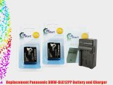 2x Pack - Panasonic DMW-BLC12PP Battery   Charger - Replacement for Panasonic DMW-BLC12 Digital