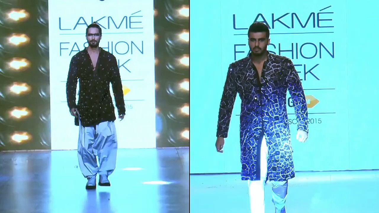 LFW Shahid Arjun Kapoors dramatic catwalk