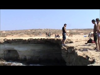 Backflip off cliff goes wrong