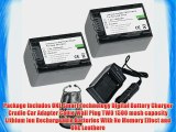 Amsahr S-NPFH70-2CT Digital Replacement Battery PLUS Battery Travel Charger for Sony NP-FH70