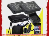 Two NB8L Lithium Ion Replacement Batteries w/Charger   Memory Card Reader/Wallet   Deluxe Starter