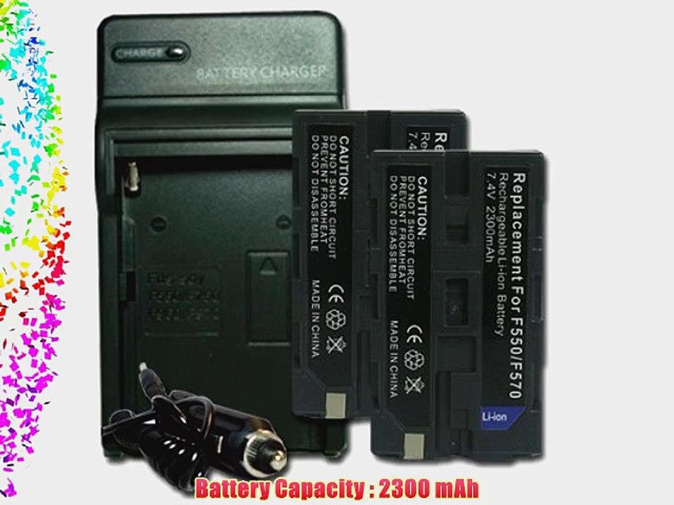 NEW Charger   2 Battery for SONY InfoLithium L NP-F550 NPF330 CCD-TR516 CCD-TR716 CCD-TR818