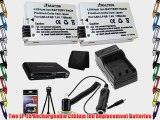 Two LP-E8 Lithium Ion Replacement Batteries w/Charger  Memory Card Reader/Wallet   Deluxe Starter