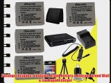 Four Halcyon 1400 mAH Lithium Ion Replacement NB-4L Battery and Charger Kit   Memory Card Wallet