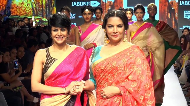 LFW Shabana Azmi turns showstopper for Mandira Bedi