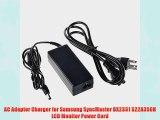 AC Adapter Charger for Samsung SyncMaster BX2331 S22A350H LCD Monitor Power Cord