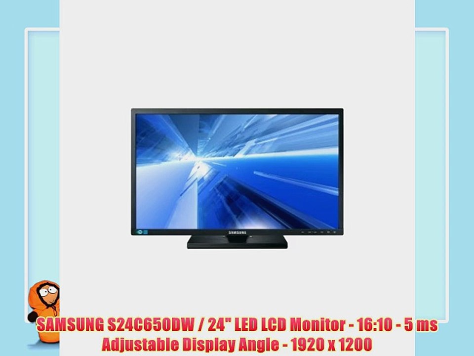 SAMSUNG S24C650DW / 24 LED LCD Monitor - 16:10 - 5 ms Adjustable Display Angle - 1920 x 1200