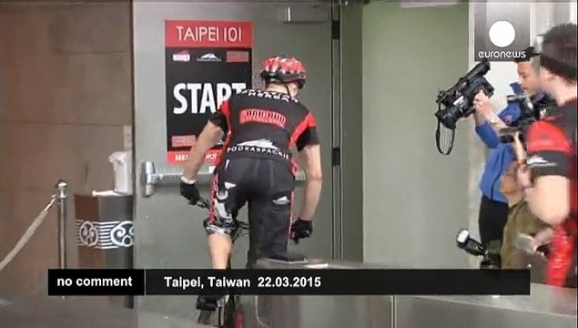 Record-breaking cyclist steps up to the plate