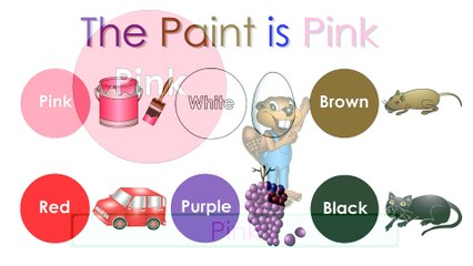 The Paint is Pink  (HD) Babies Learn Colors, Teach Toddlers Colours, Kids Learning Nursery Song