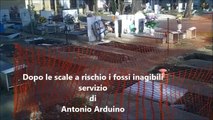 Aversa (CE) - Cimitero, fossi d'inumazione inagibili (21.03.15)