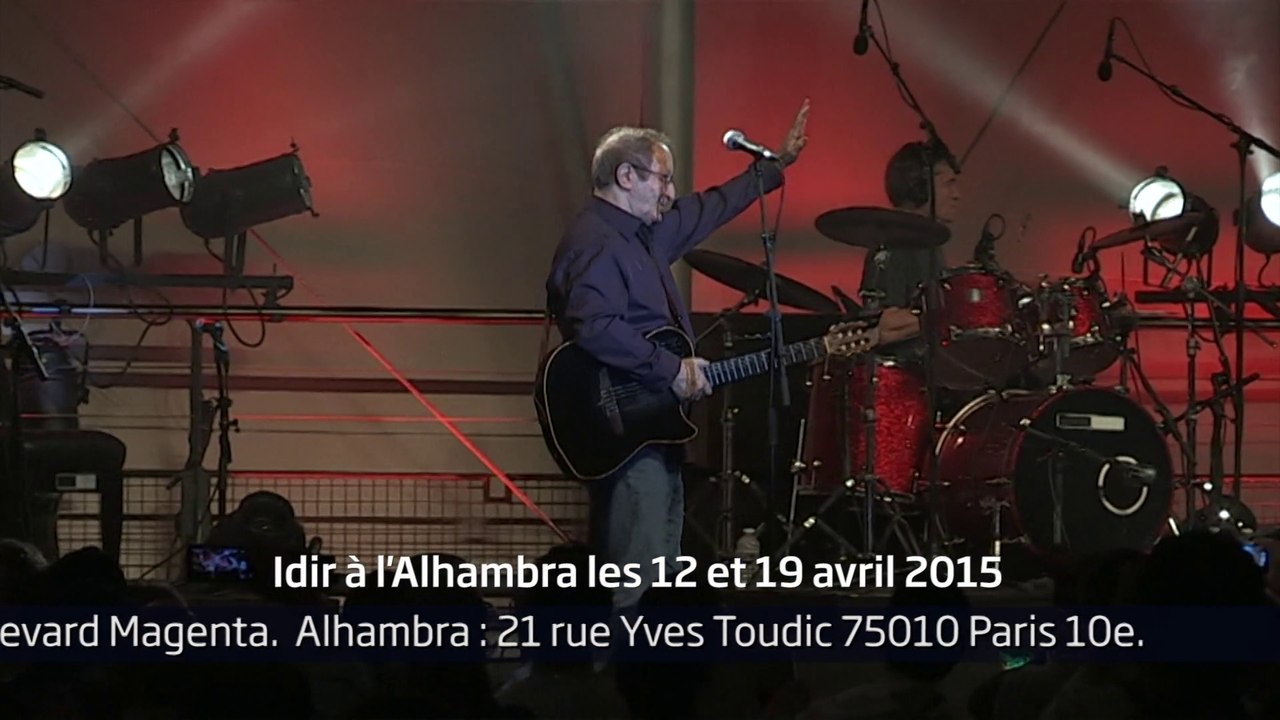 Idir à l'Alhambra les 12 et 19 avril à 16h